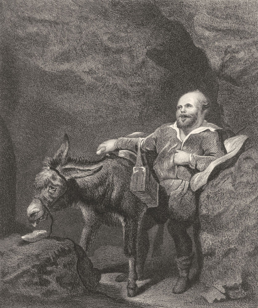 DON QUIXOTE. Sancho Panza-Landseer c1880 old antique vintage print picture